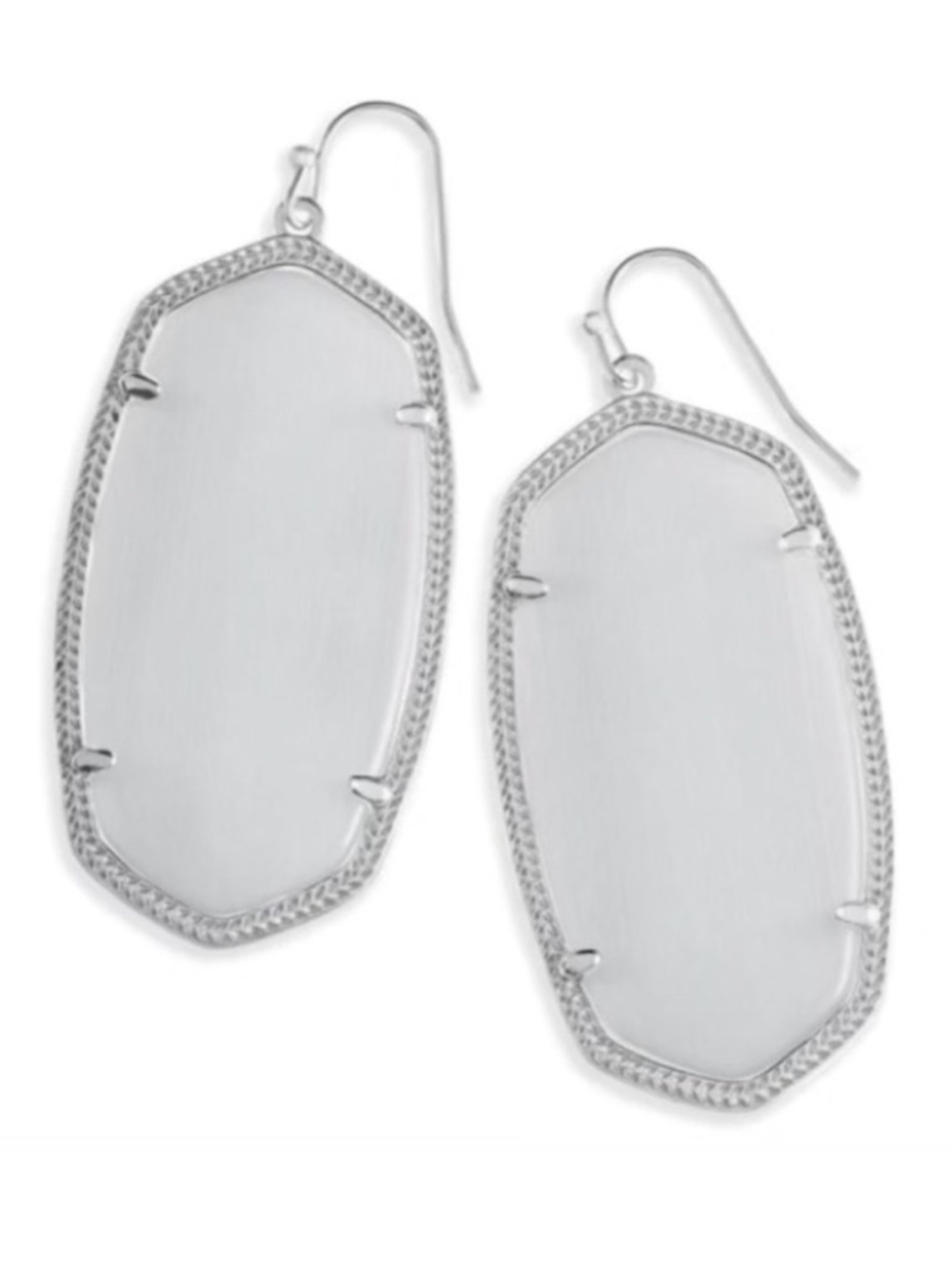 Kendra Scott Danielle Slate Cat's Eye and Silver Drop Earrings